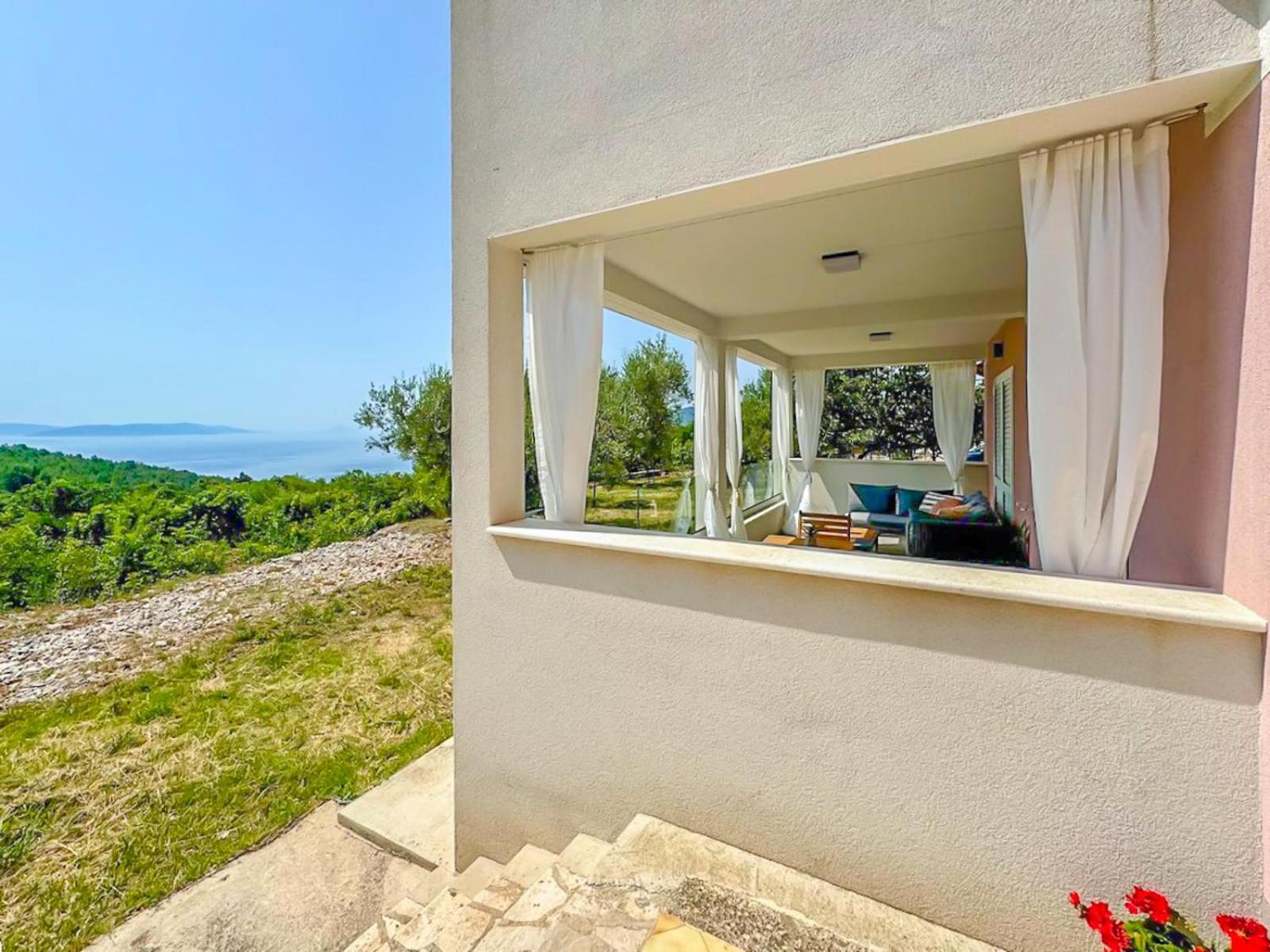 Studio Vesna With A Terrace And Sea View ラバック エクステリア 写真