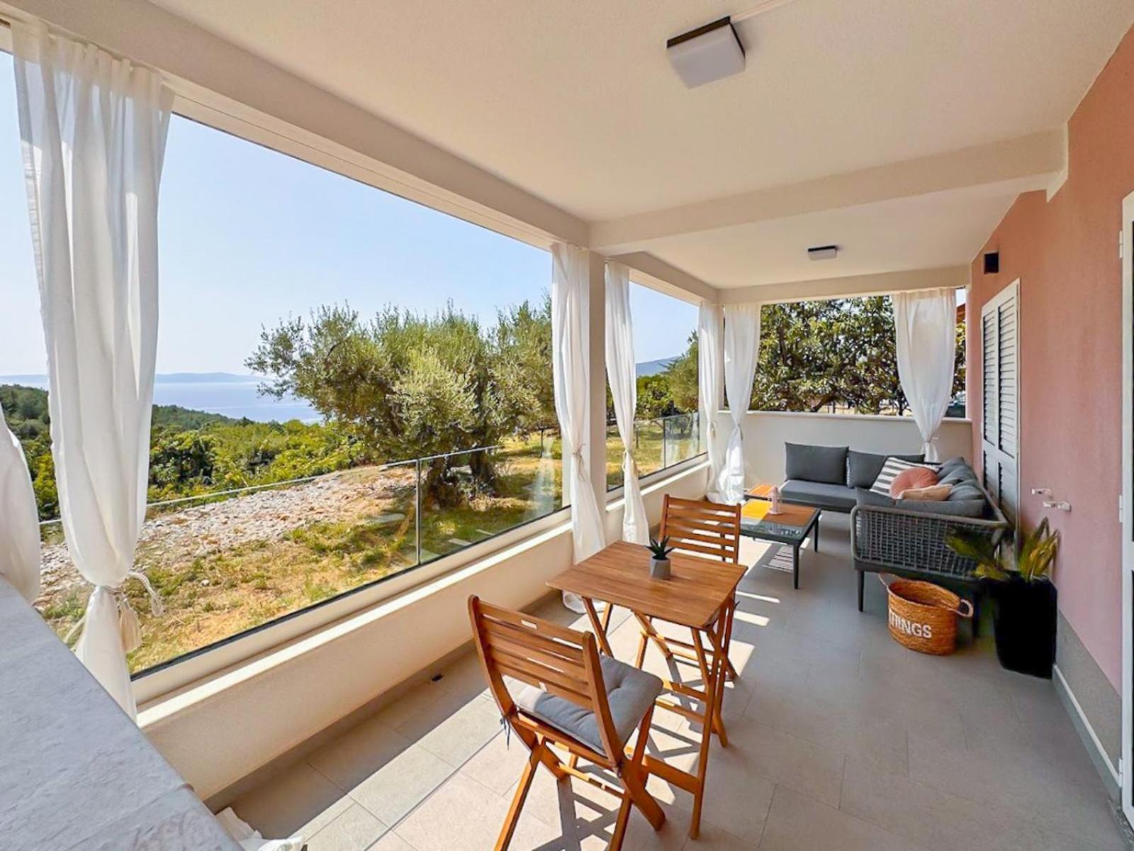 Studio Vesna With A Terrace And Sea View ラバック エクステリア 写真