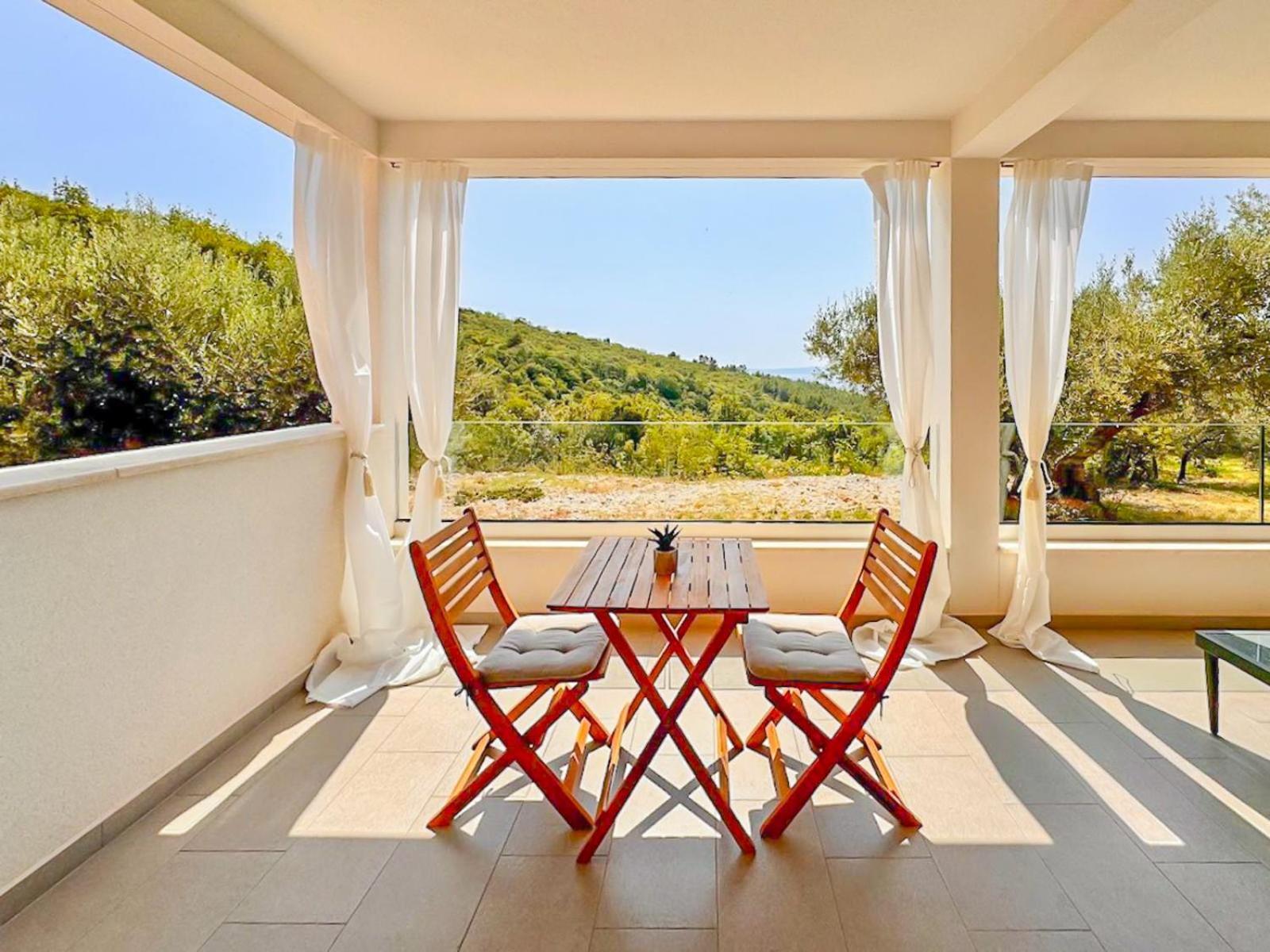 Studio Vesna With A Terrace And Sea View ラバック エクステリア 写真
